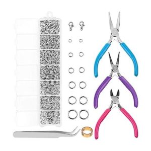 Anillos de salto y alicates de joyería para hacer joyas