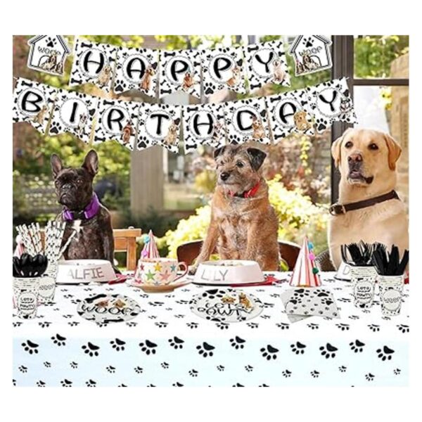 PIXHOTUL Suministros para fiesta de perro Vajilla