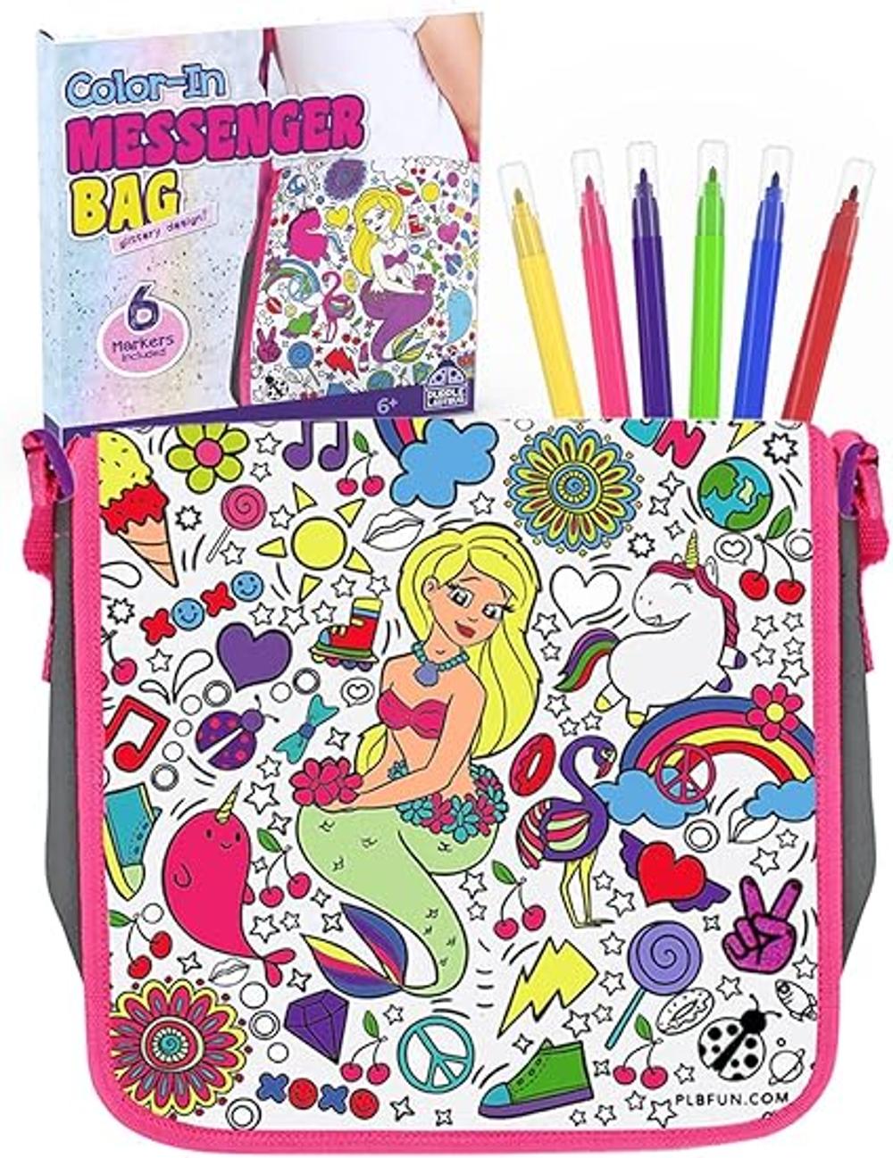 PURPLE LADYBUG Colorea tu propia bolsa de mensajero para