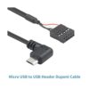 Duttek Cable de cabecera micro USB a placa base cable USB_4