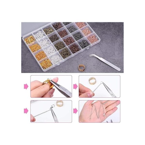 Cridoz Anillos de salto para hacer joyas 2340 piezas de