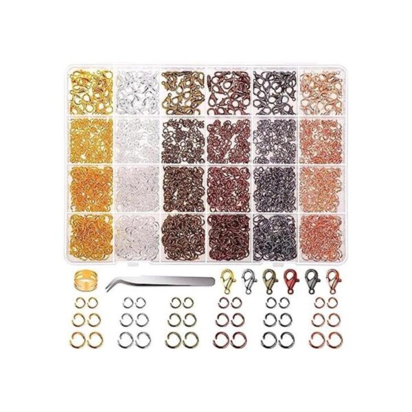 Cridoz Anillos de salto para hacer joyas 2340 piezas de