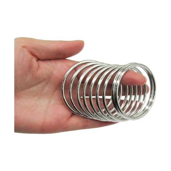 PEPRMROE Anillo de metal plateado de 2.0 in 10 unidades_3