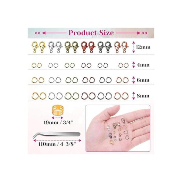Cridoz Anillos de salto para hacer joyas 2340 piezas de