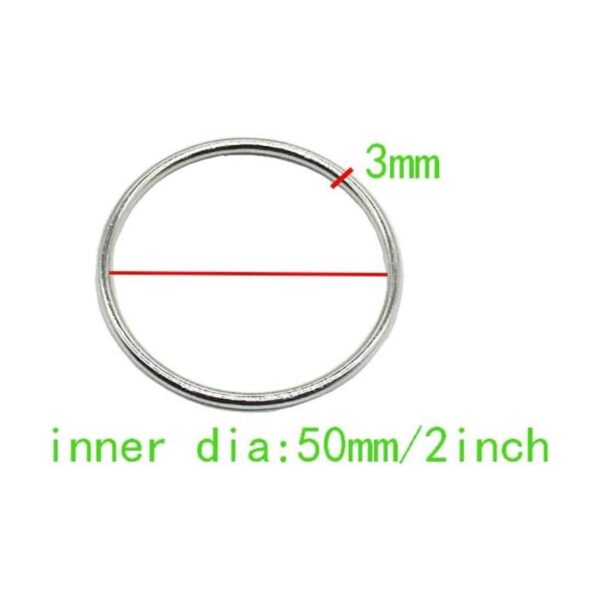 PEPRMROE Anillo de metal plateado de 2.0 in 10 unidades_2