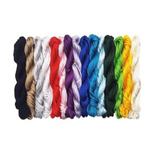 INSPIRELLE Cordón de satén de 0.098 in 15 colores hilo