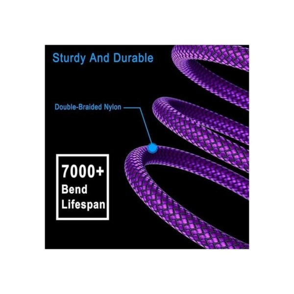Paquete con 2 cables USB C de 6.6 pies Nylon trenzado_3