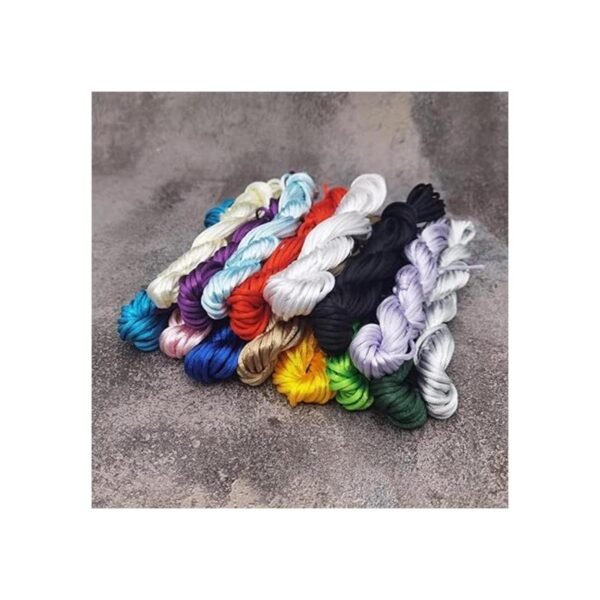 INSPIRELLE Cordón de satén de 0.098 in 15 colores hilo