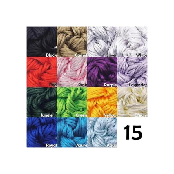 INSPIRELLE Cordón de satén de 0.098 in 15 colores hilo