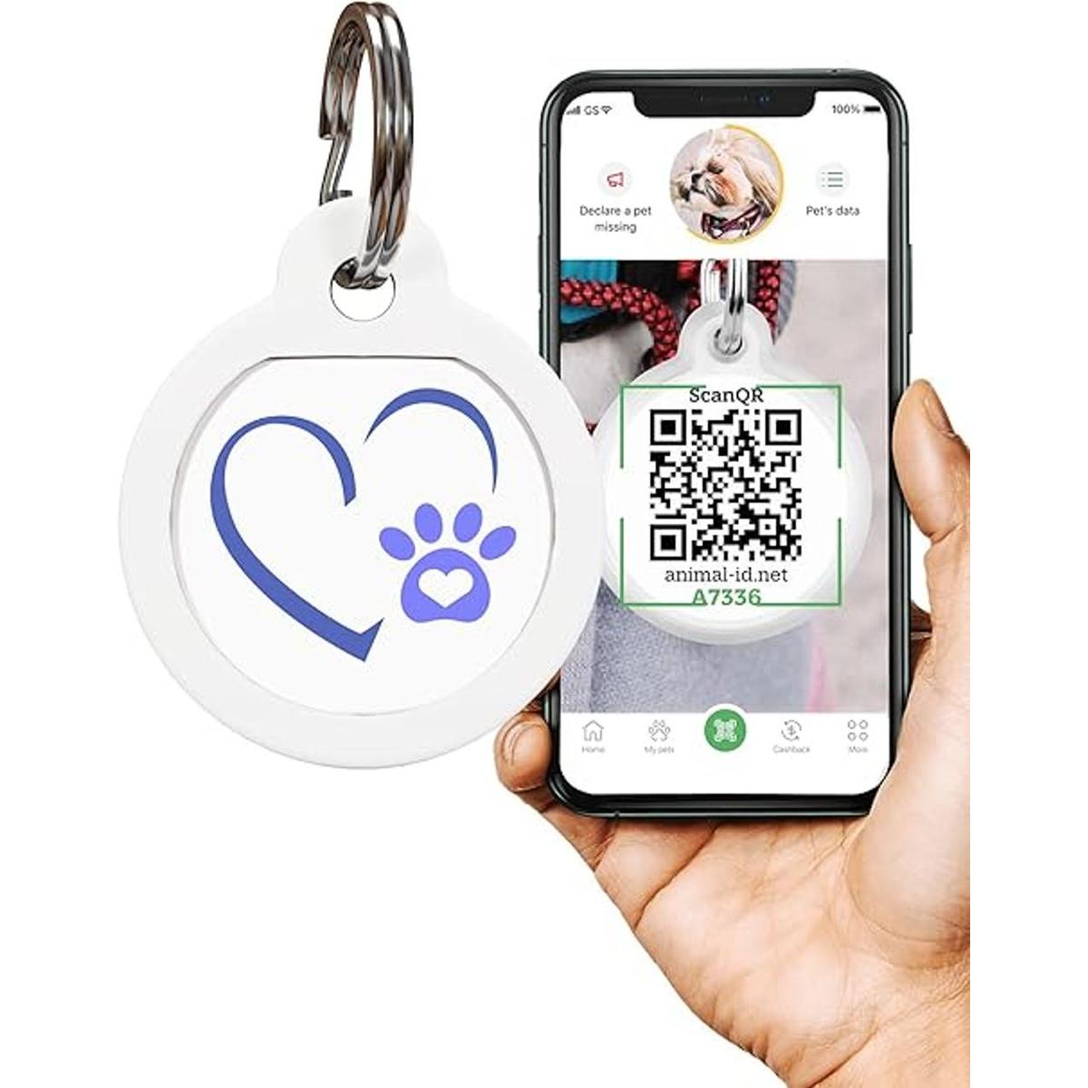 Etiquetas QR para perros y gatos Etiqueta de perro