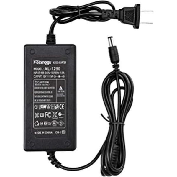 Facmogu Adaptador de corriente de 12 V 5 A CA 100220 V a_1