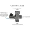 Luxe Bidet Adaptador en T de metal con válvula de apagado_5