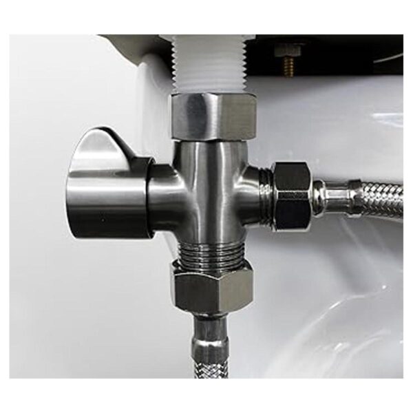 Luxe Bidet Adaptador en T de metal con válvula de apagado_6