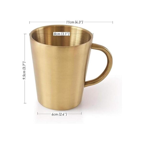 Newk Tazas de acero inoxidable con asas taza de metal de_5