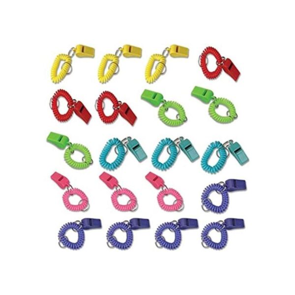 HosFairy 24 pulseras de plástico para silbato de deportes_1