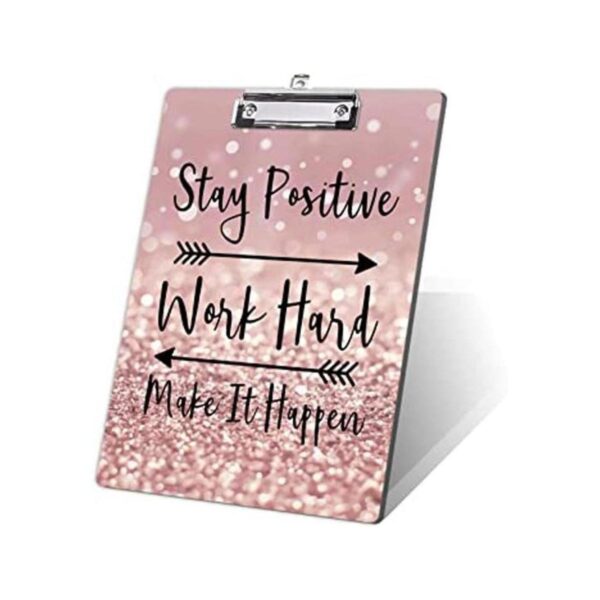 FVBAO Portapapeles decorativo con texto en inglés Stay_1