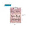 FVBAO Portapapeles decorativo con texto en inglés Stay_2