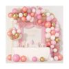 Kit de 144 globos metálicos de látex de confeti rosa_1