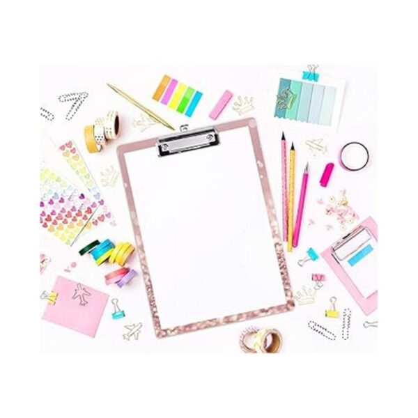 FVBAO Portapapeles decorativo con texto en inglés Stay_5