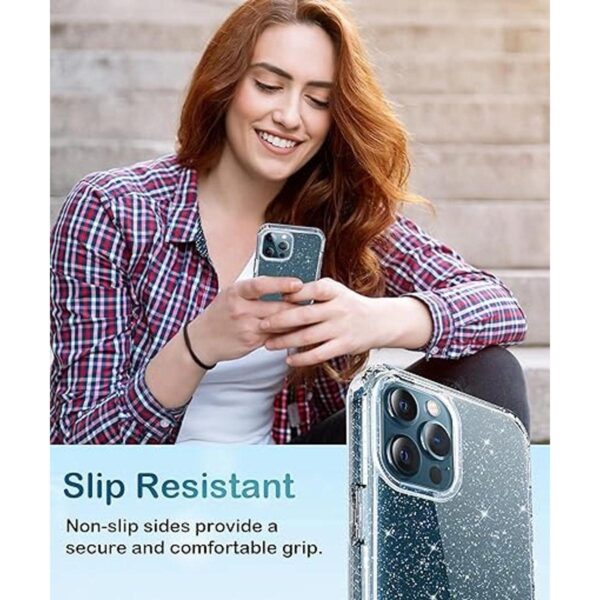 MTVOOX Funda diseñada para iPhone 12 Pro Max con purpurina_2