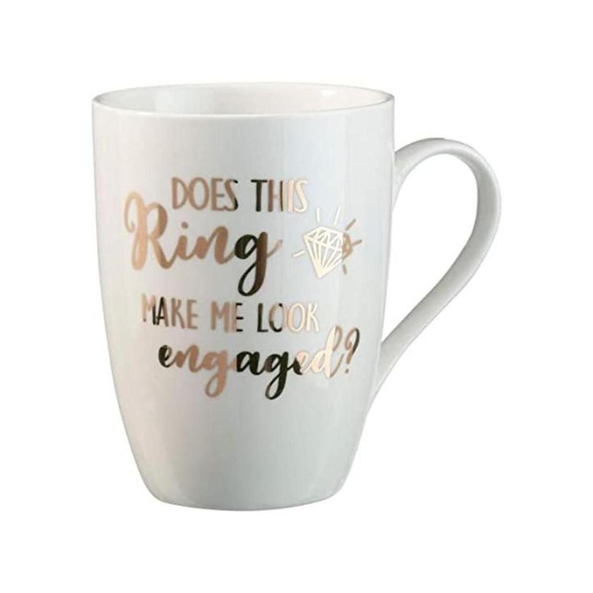 Lillian Rose Ring Make Me Look Taza de café comprometida