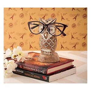 Eximious India Gifts for Women Men Wooden Owl Glasses_1