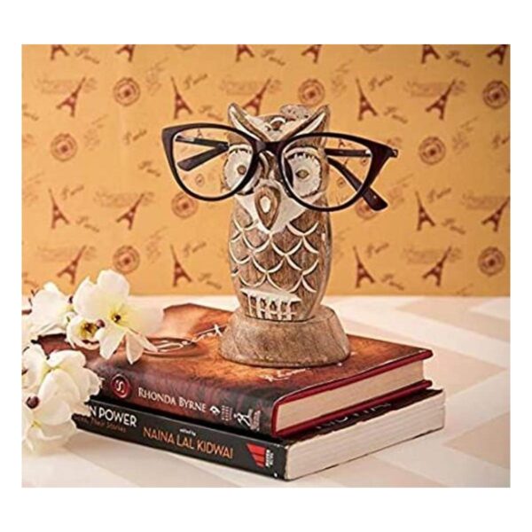 Eximious India Gifts for Women Men Wooden Owl Glasses_1