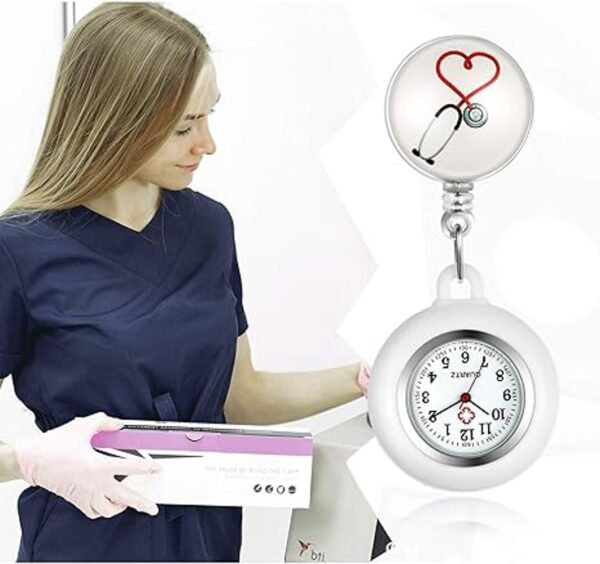 Paquete de 1 a 5 relojes retráctiles de enfermería con_3