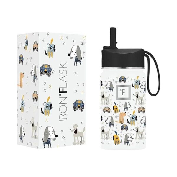 IRON FLASK Botella de agua para niños 14 onzas tapa con_1