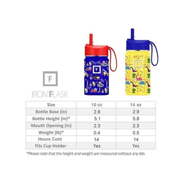 IRON FLASK Botella de agua para niños 14 onzas tapa con_2
