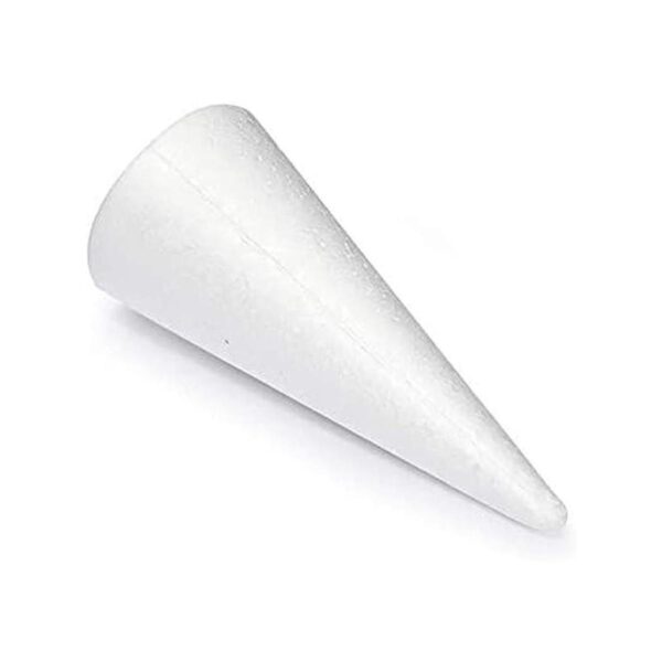 Conos de espuma blanca para manualidades 4 tamaños_3