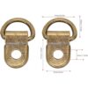 Juego de 100 ganchos de bronce de 0.354 x 0.551 in
