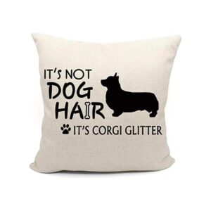 Its Not Dog Hair Its Corgi Funda de almohada con_1