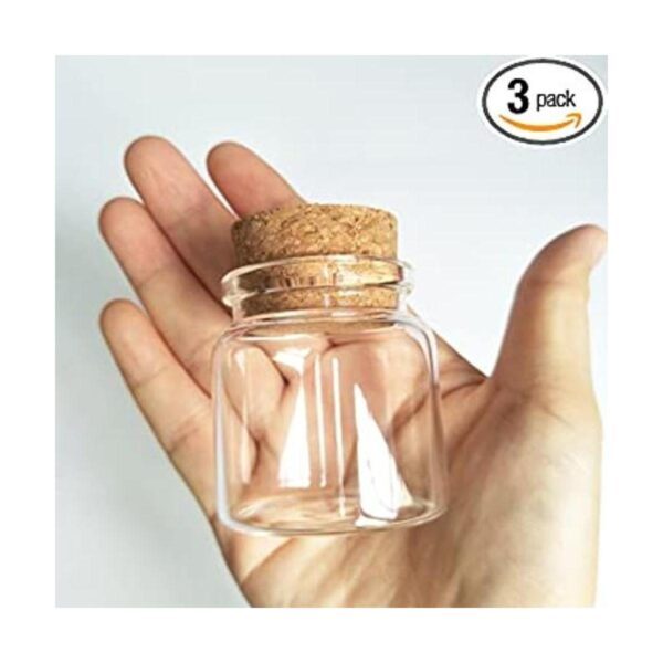 Luo House 3 frascos de vidrio pequeños de 1.7 fl oz_1