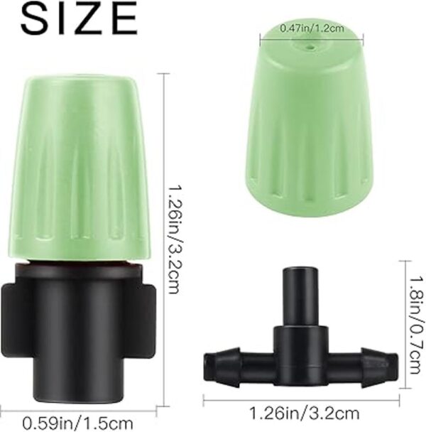 MSDADA 50 goteros de riego de flujo ajustable con