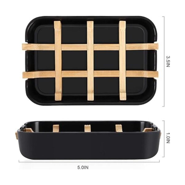 Fufengz Jabonera de madera de bambú para baño bar_2