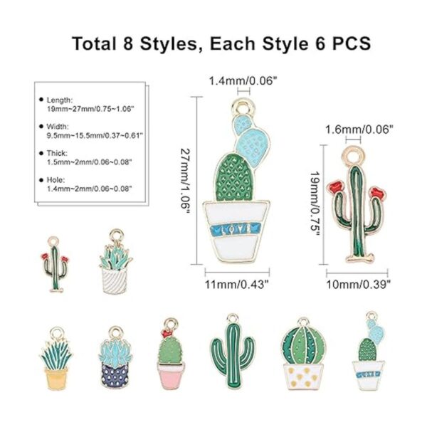 PH PandaHall 48 abalorios tropicales de cactus y 8