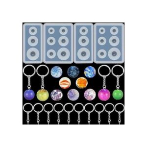 4 piezas de resina de bolas de molde de bola de silicona