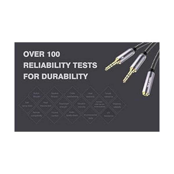 DUKABEL Cable divisor de auriculares largo 4 pies3.9_4