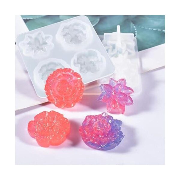 FineInno 6 moldes de silicona para flores diseño de
