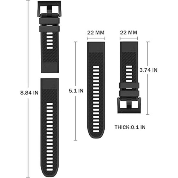 Generic Correa de reloj Fenix 5 de 0.866 in de ancho