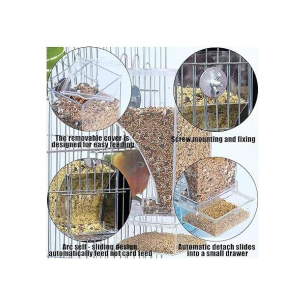 Hamiledyi Comedero automático de semillas de loros con_3