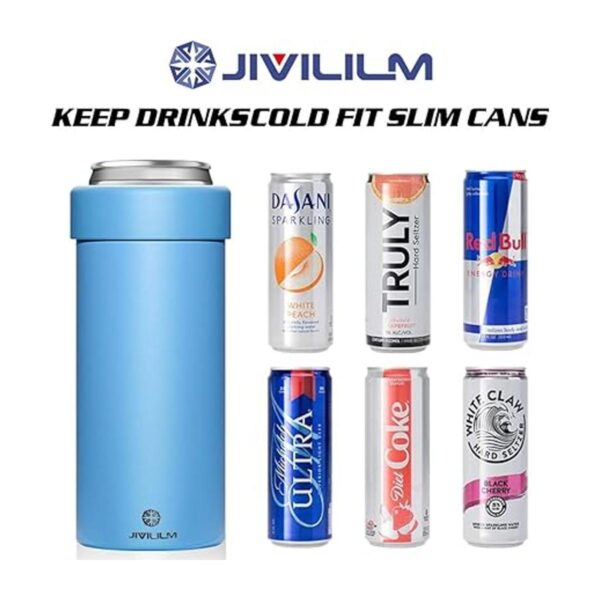 JIVILILM Enfriador aislado de acero inoxidable para latas_4
