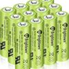 Paquete de 12 baterías AA recargables precargadas NiMH de_1