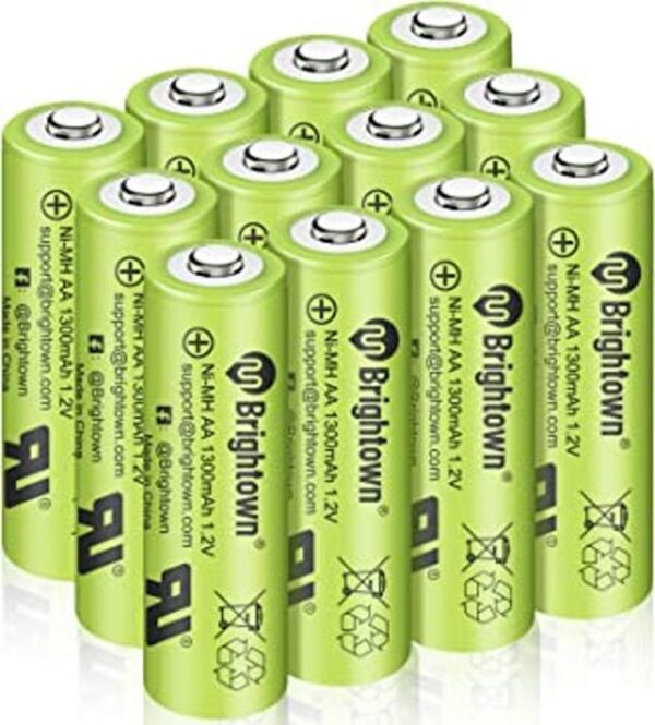 Paquete de 12 baterías AA recargables precargadas NiMH de_1