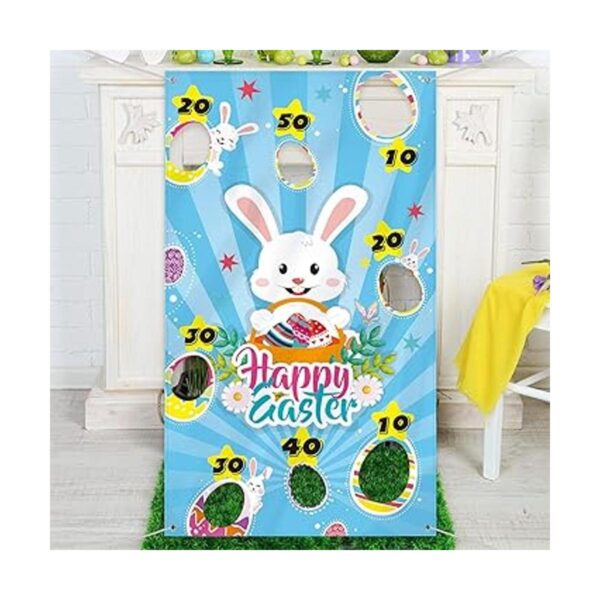 Juego de lanzamiento de Pascua con 3 bolsas de puf conejo_6