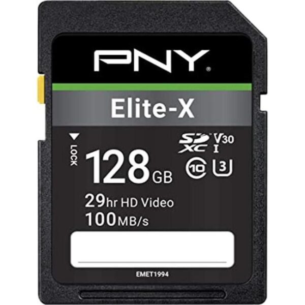 PNY 128GB EliteX Class 10 U3 V30 SDXC Flash Memory Card_1