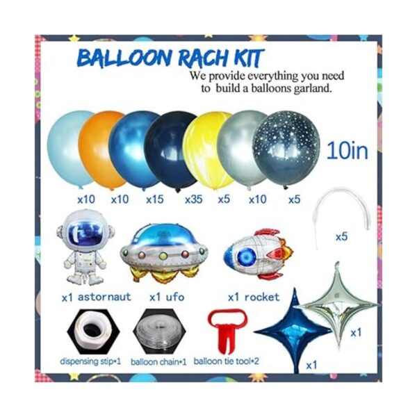 Kit de globos de fiesta del espacio exterior 100 piezas_2