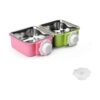 Cuenco de acero inoxidable extraíble para perros cuencos