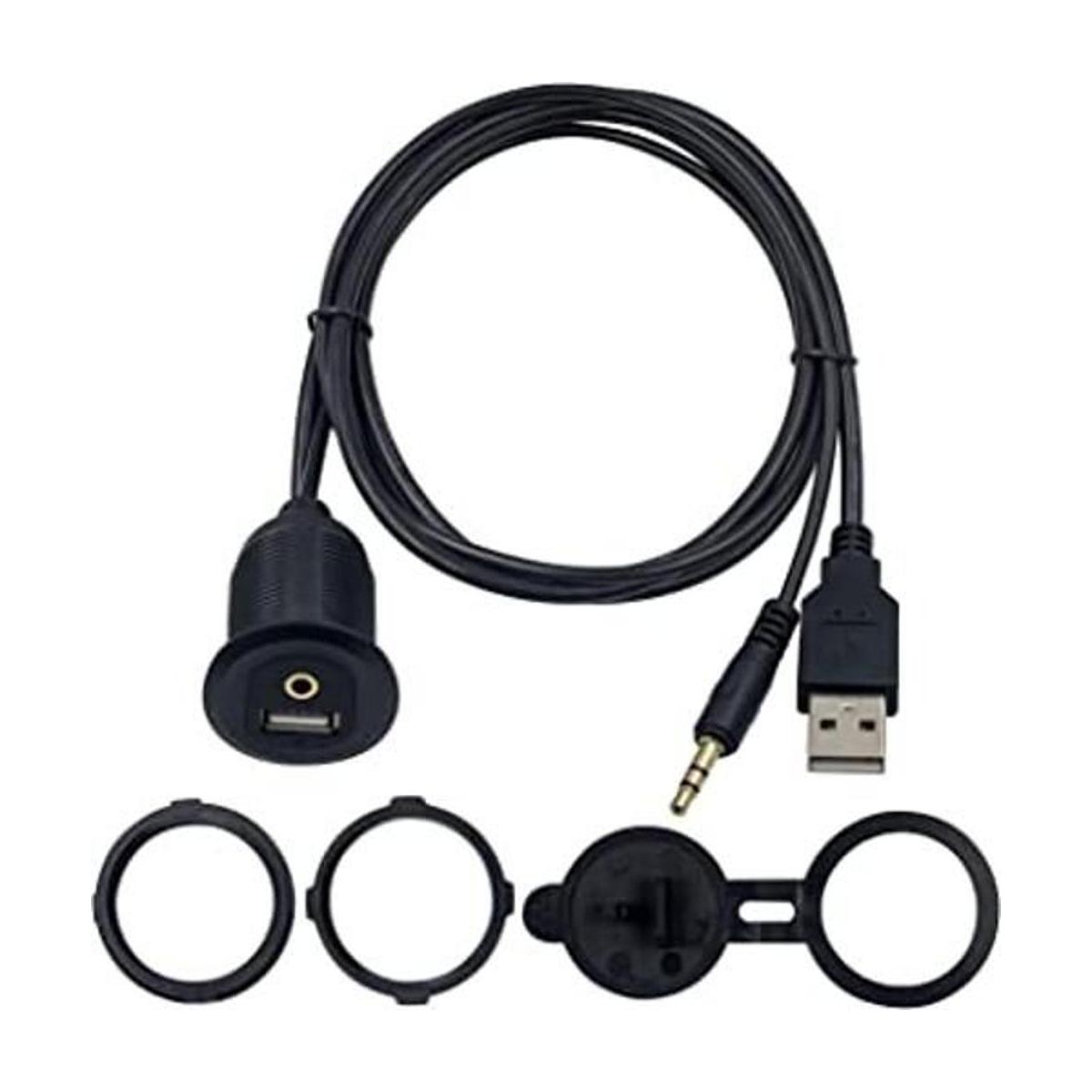 Duttek USB y cable de montaje empotrado de 0.138 in
